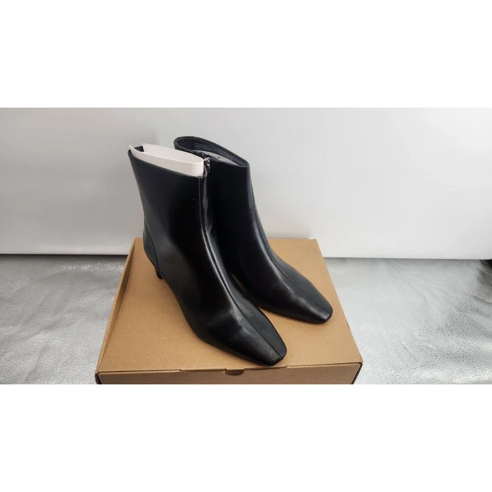 J. Crew Womens 7.5‎ Black Snip Toe Booties Shoes New With Box